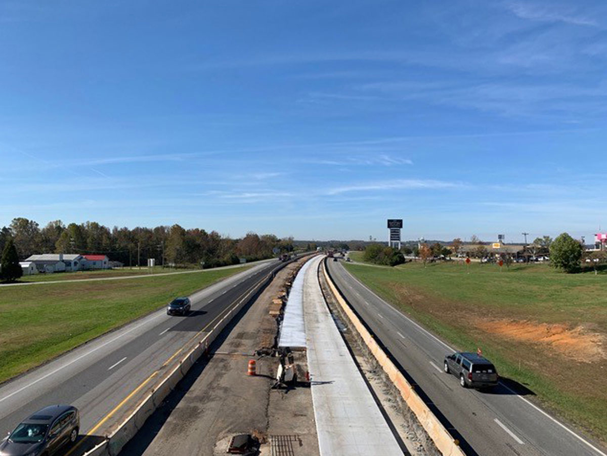 Interstate drainage construction