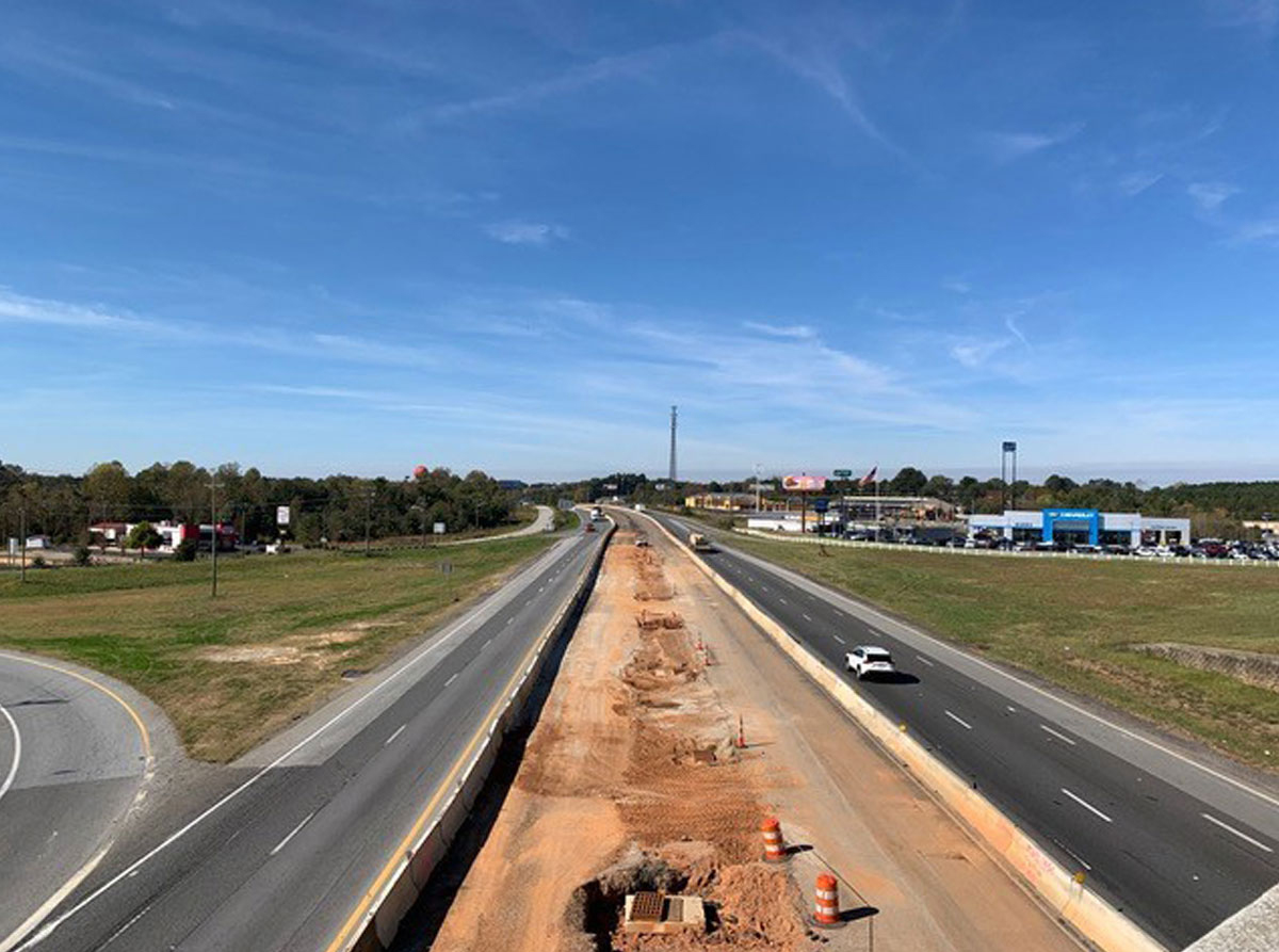 Interstate drainage construction
